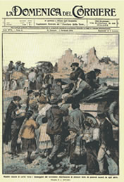 La Domenica del Corriere - copertina dedicata al terremoto di Avezzano