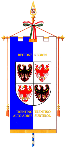 gonfalone della Regione di Trentino Alto Adige